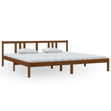 Bed Frame without Mattress Honey Brown Solid Wood 200x200 cm 814907