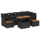 Garden Sofa Set with Storage 10 pcs Black Poly rattan 3358837