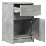 Bedside Cabinets with LED Lights 2 pcs Concrete Grey Engineered Wood 852005