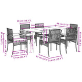 Garden Dining Set Grey, Black 3213614