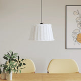 Ceiling Lamp Shade White 45x28 cm Wicker 364370
