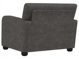 Armchair Antique Black Faux Leather 42043437