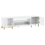 LED TV Cabinet High Gloss White Engineered Wood 897129