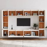 TV Cabinets 8 pcs White Solid Wood Pine 3100195