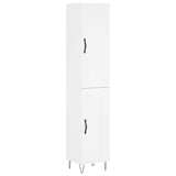 Highboard White 34.5x34x180 cm Engineered Wood 3199137
