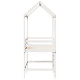 ZNTS Loft Bed with Ladder and Roof without Mattress White 90x190 cm Single 3282149