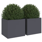 ZNTS Planters 2 pcs Anthracite 32x30x29 cm Steel 841540