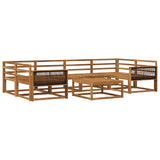 Outdoor Sofa Set 7 pcs Natural Solid Acacia Wood 3382382