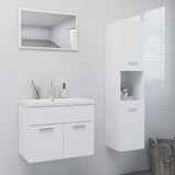 Bathroom Furniture Set White Engineered Wood 3071135
