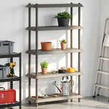 Shelving Unit 5-Tier 100 x 40 x 177 cm PP Light Grey 8011755