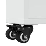 Narrow Storage Trolley White 48x13x68 cm Engineered Wood 855223
