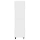 Microwave Cabinet Lyon White 60x57x207 cm Engineered Wood 802546