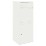 Parcel Drop Box with Storage White 41 x 38 x 103 cm Steel 874934