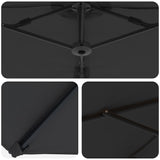 Umbrella Black 372 x 198 x 243 cm Polyester and Aluminium 42003379