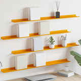 Floating Shelf 4 pcs Mustard Yellow 100 x 9 x 2.5 cm Steel 8003991