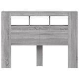 LED Headboard Grey Sonoma 140x18.5x103.5 cm Engineered Wood 837349