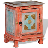 ZNTS Nightstand Solid Mango Wood Orange 243969