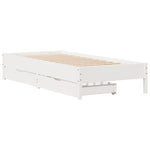 Bed Frame without Mattress White 90x190 cm Single Solid Wood Pine 3301732