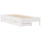 Bed Frame without Mattress White 90x190 cm Single Solid Wood Pine 3301732
