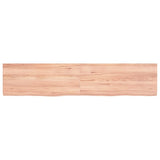 Wall Shelf Light Brown 140x30x cm Treated Solid Wood Oak 363700