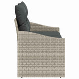 Garden Sofa with Cushion Grey 123 x 62 x 69cm Poly Rattan 42006787