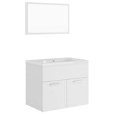 Bathroom Furniture Set White Engineered Wood 3070865