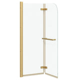 Shower Enclosure Gold 95 x 140 cm ESG Glass and Aluminium 42018540