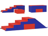 2-piece Soft Play Set, Baby Foam Climber Block for Toddler 1-3 Years, Dark Blue T3398P348561