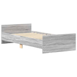 Bed Frame without Mattress Grey Sonoma 90x200 cm Engineered Wood 835930