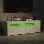 ZNTS TV Cabinet with LED Lights High Gloss White 120x35x40 cm 804361