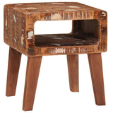 End Table with Shelf Brown 40 x 32 x 46 cm Solid Reclaim Wood 4104552