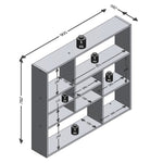 ZNTS FMD Wall-mounted Shelf with 9 Compartments White 428760