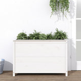 Garden Raised Bed White 119.5x40x78 cm Solid Wood Pine 825290