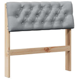 Upholstered Headboard Light Grey 80 cm Solid Pine Wood 879199