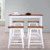 Bar Table and Stool Set 5 Pieces Solid Wood 275232