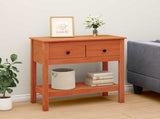 Console Table Wax Brown 75 x 35 x 75 cm Soild Pine Wood 869934