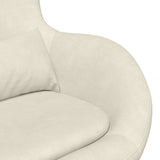 Egg Chair Cream 63 x 73 x 90 cm Velvet 42002765