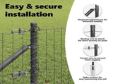 Ground Spike Fence Post 13 pcs Grey Powder-Coated Steel 42004255