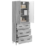 Cabinet Set 2 pcs Grey Sonoma 66 x 34.5 x 90 cm Engineered Wood 3416643