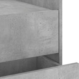 Bedside Cabinet Concrete Grey 45x50x50 cm Engineered Wood 848286