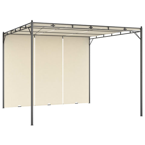 Garden Gazebo with Side Curtain 3x3x2.25m Cream 47993