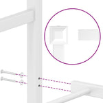 Metal Bed Frame without Mattress with Headboard White 120x200cm 355412