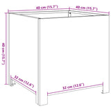 Garden Planter Black 40x40x40 cm Steel 851199