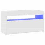 TV Cabinet with LED Lights White 75x35x40 cm 804391