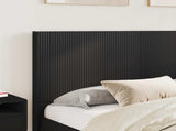 Bed Frame with Storage and Headboard Black 140 x 200 cm 3413846