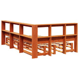 Bookcase Bed without Mattress Wax Brown 120x200cm Solid Wood Pine 3324504
