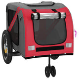 Pet Bike Trailer Red and Black Oxford Fabric and Iron 93887