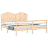 Bed Frame without Mattress Super King Size Solid Wood 3194196