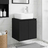 Wall-Mounted Sink Vanity Black 49.5 x 41 x 63 cm 890403