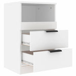 Bedside Cabinet White Engineered Wood 811232